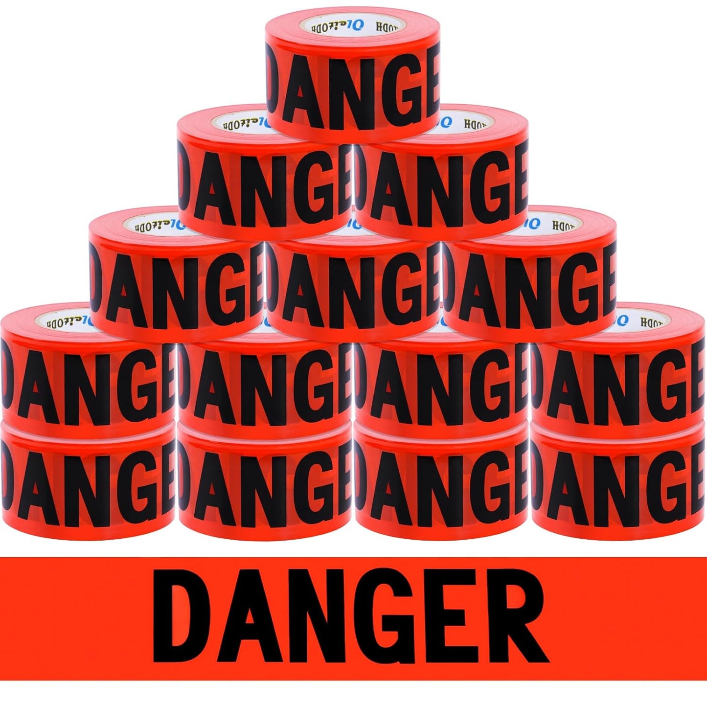 Red Danger Tape 12 Pack for Halloween and Safety Use