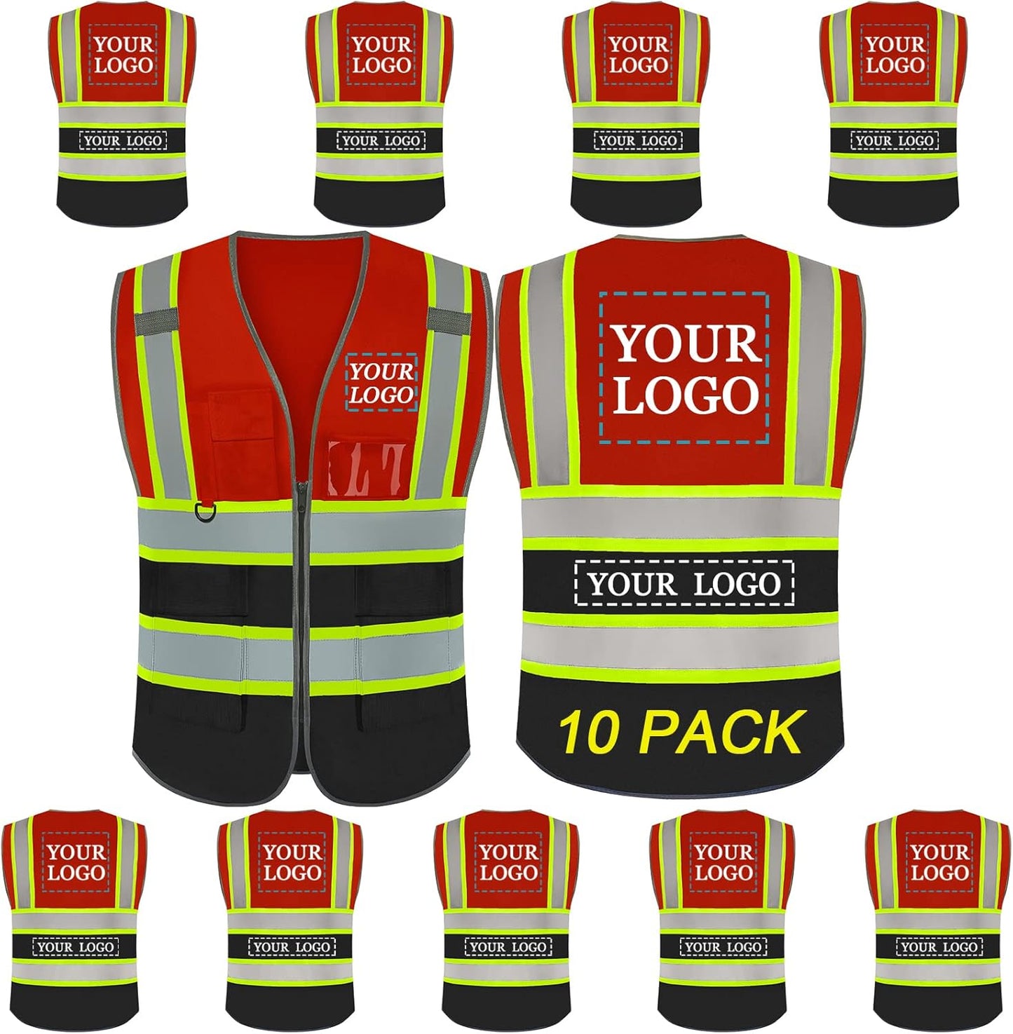 BeautyWill Custom Logo Safety Vest for High Visibility