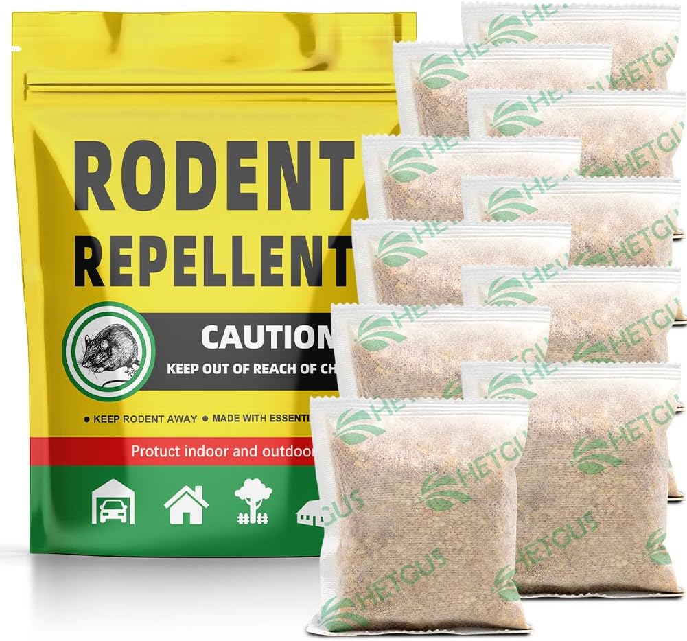 SWIALLS Rodent Deterrent Pouches - Extra-Strength Peppermint