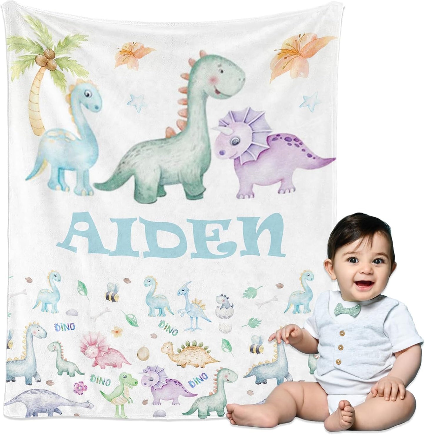 Custom Name Baby Blanket - Soft Flannel Gift