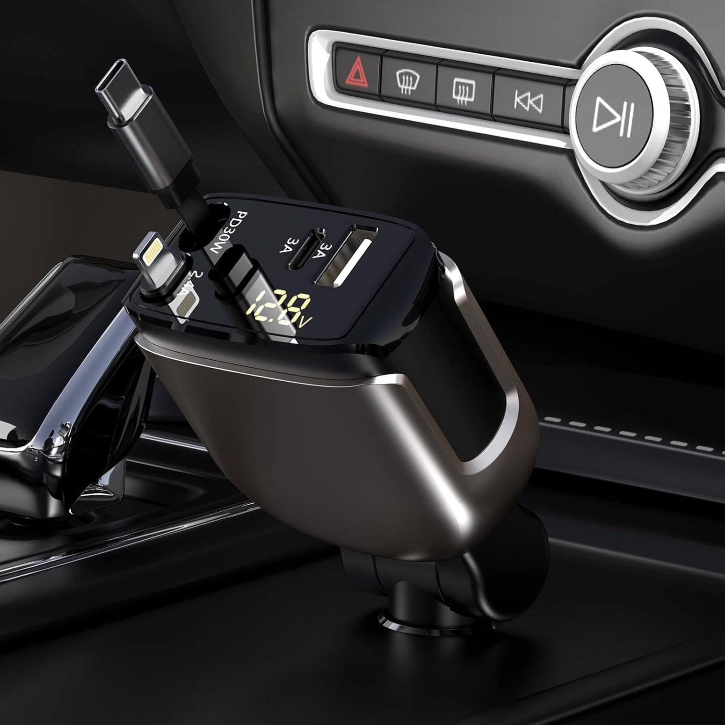 Fast 4-in-1 Car Charger for iPhone & Android