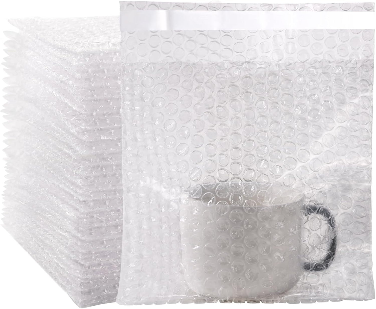 100 Pack Self-Seal Bubble Pouch Bags for Safe Shipping and Storage