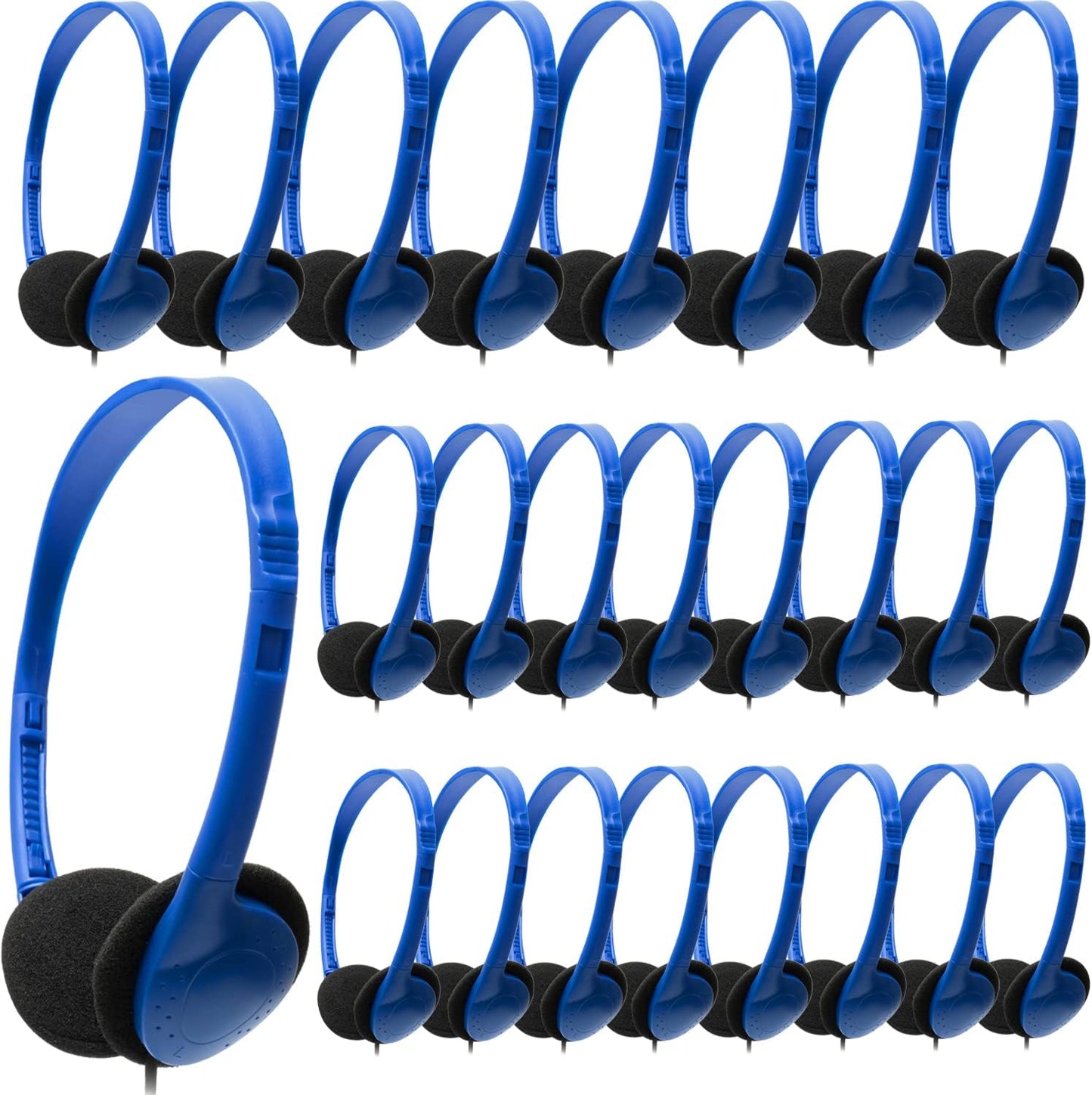 Kids Headphones Bulk 25 Pack for Classroom School Use