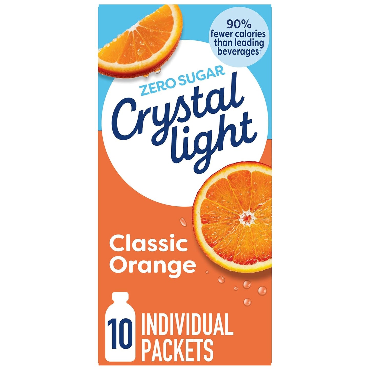 Crystal Light Classic Orange Drink Mix Packets for Refreshing Taste
