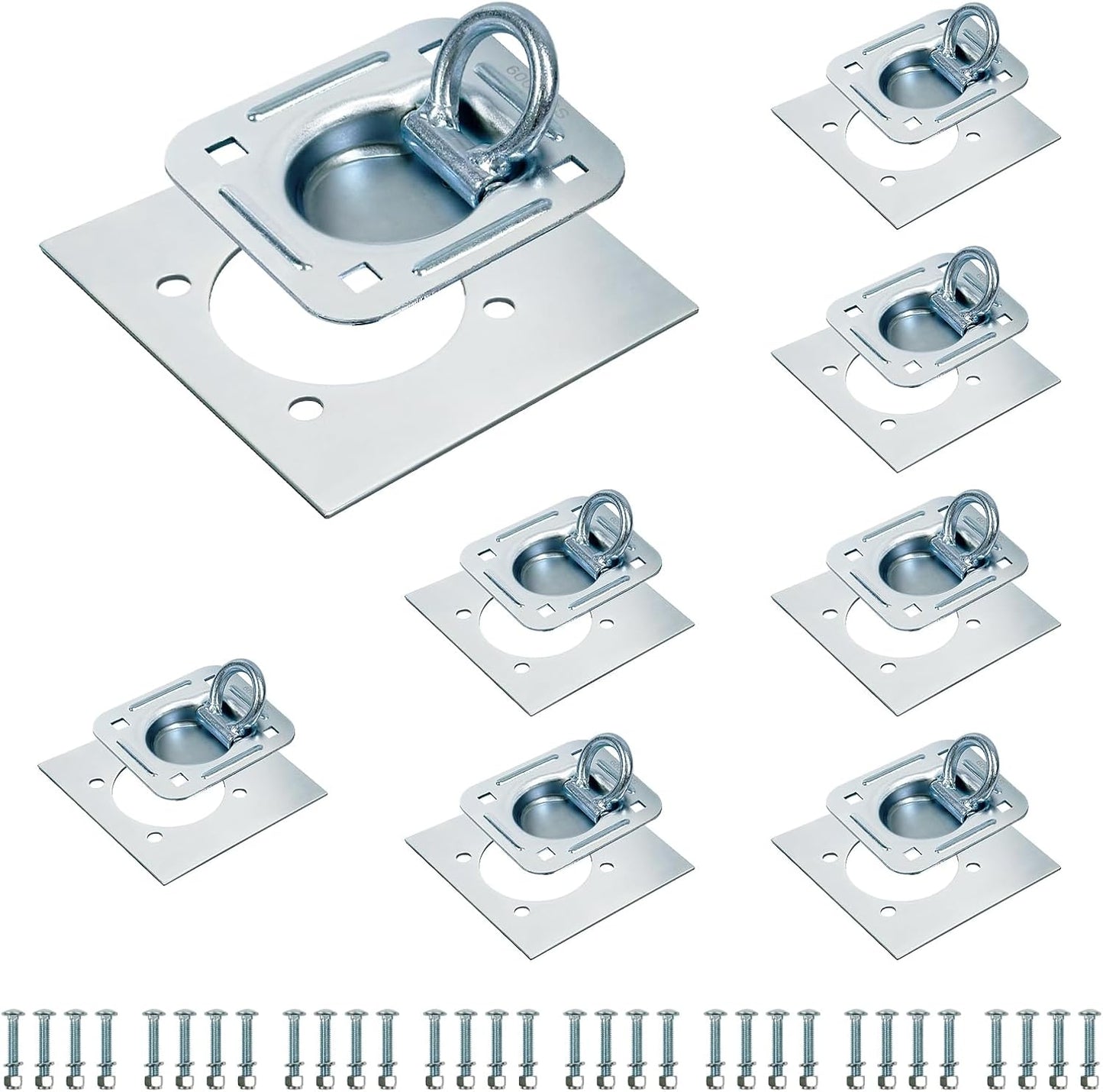 Recessed D-Ring Tie Down Anchors Kit for Heavy Duty Use