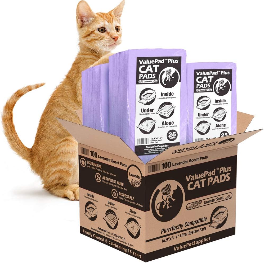 ValuePad Plus Cat Litter Pads - Lavender Scented, 100 Count