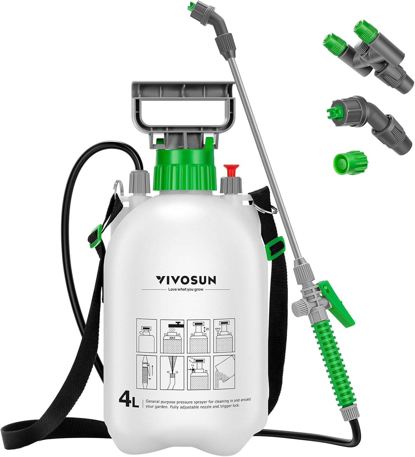 VIVOSUN 1 Gal Pump Sprayer for Plants, Weeds & Lawn Care