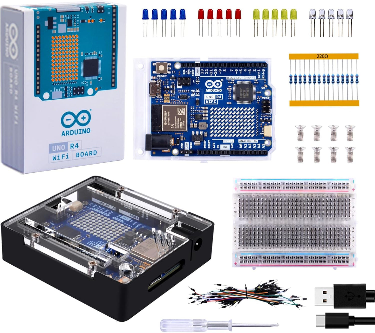 GeeekPi Arduino UNO R4 WiFi Starter Kit with Metal Case