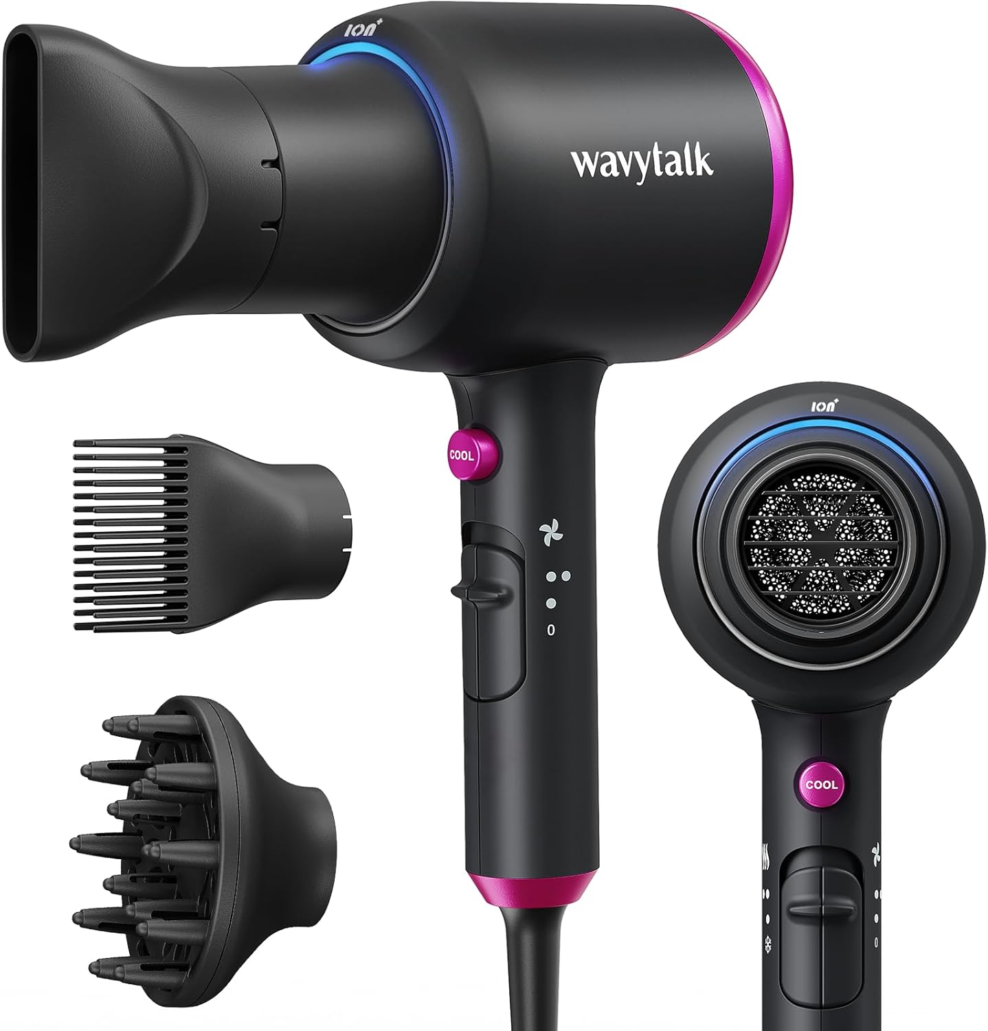 Wavytalk Ionic Hair Dryer: Fast Drying, Constant Temp.