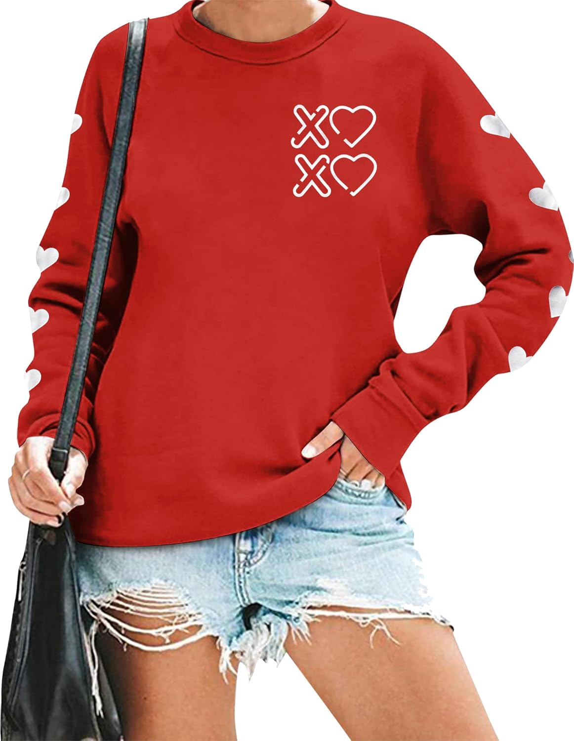 FAYALEQ Love Heart Sweatshirt - Cozy Valentine's Day Style
