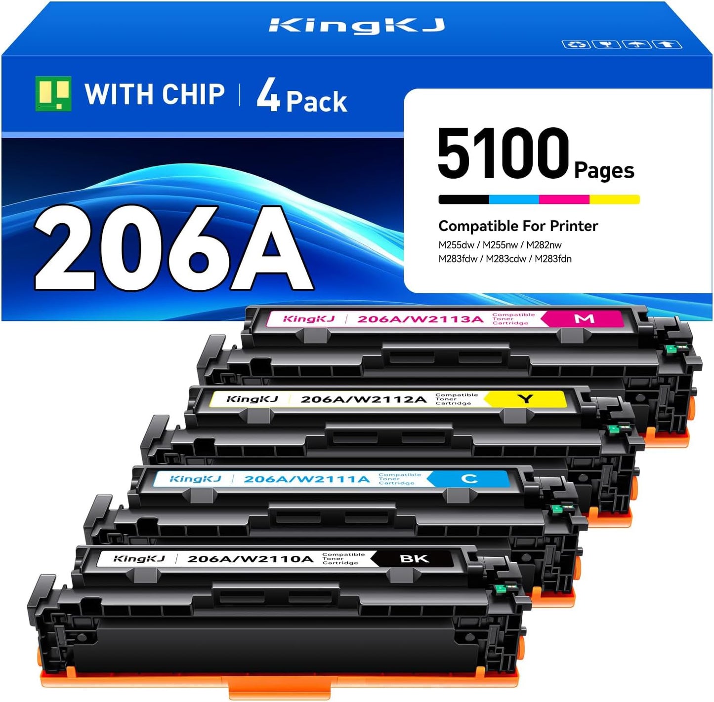 Effortless Printing 4-Pack 206A Toner Set