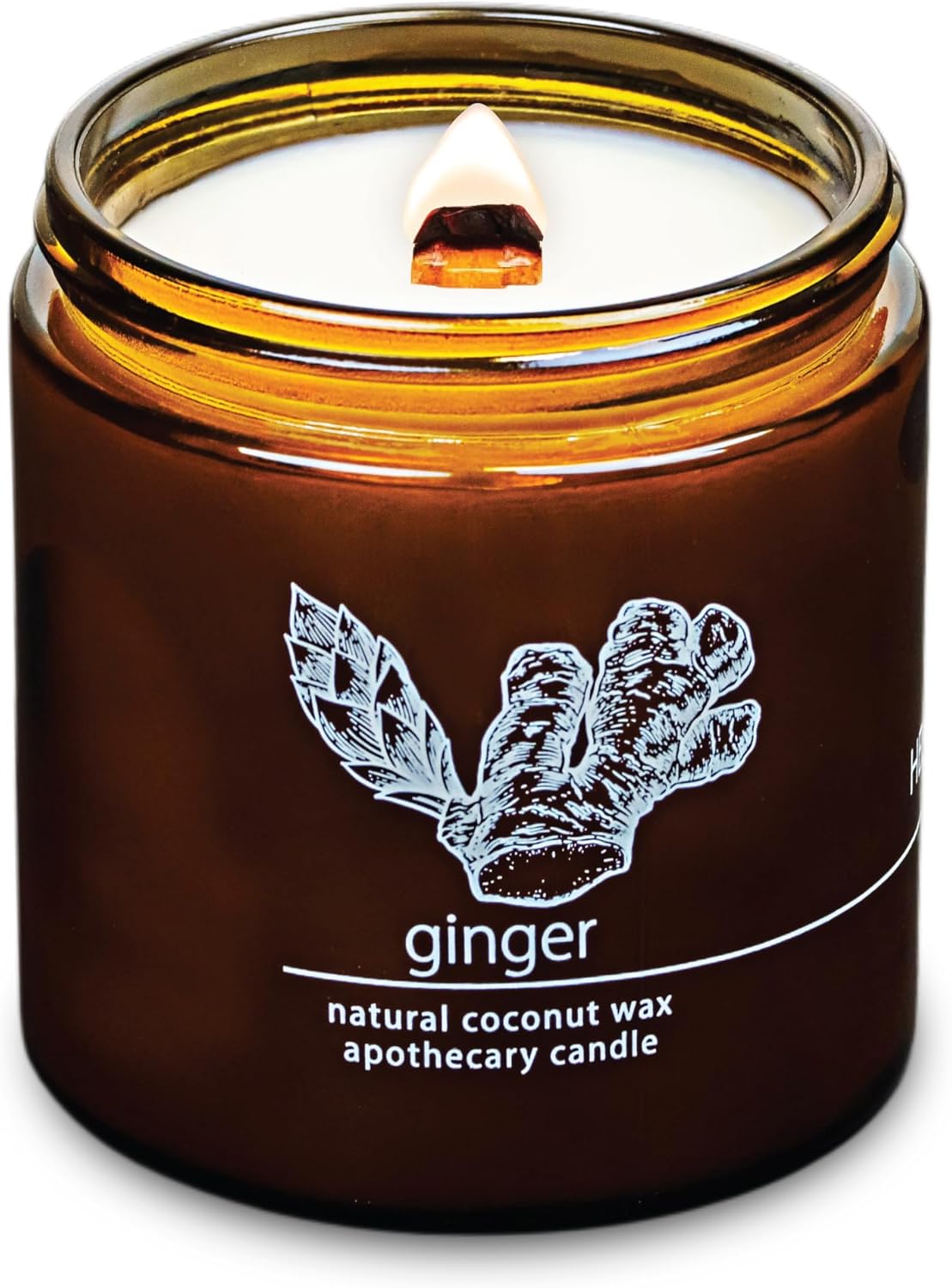 Hemlock Park Crackling Wood Wick Candle - Ginger Scented