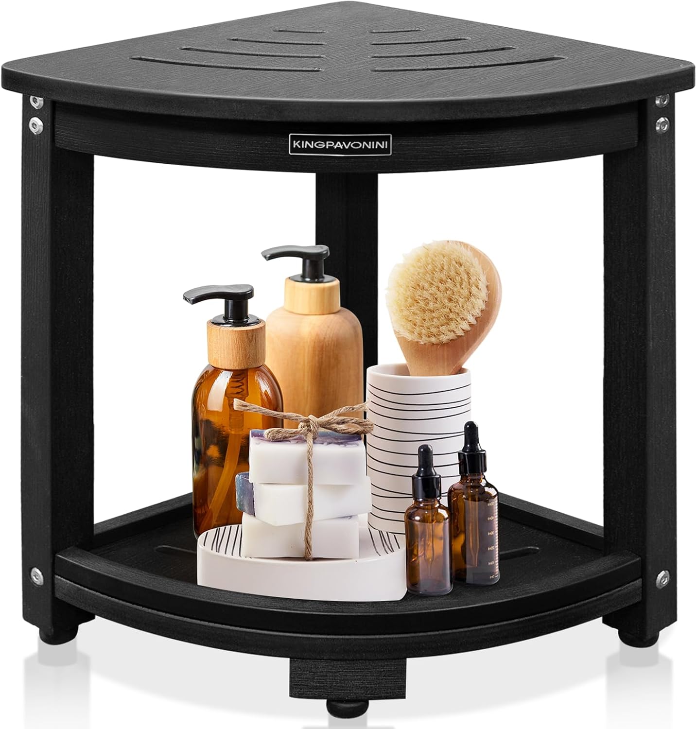 KingPavonini HDPS Corner Shower Stool: Waterproof & Durable Design