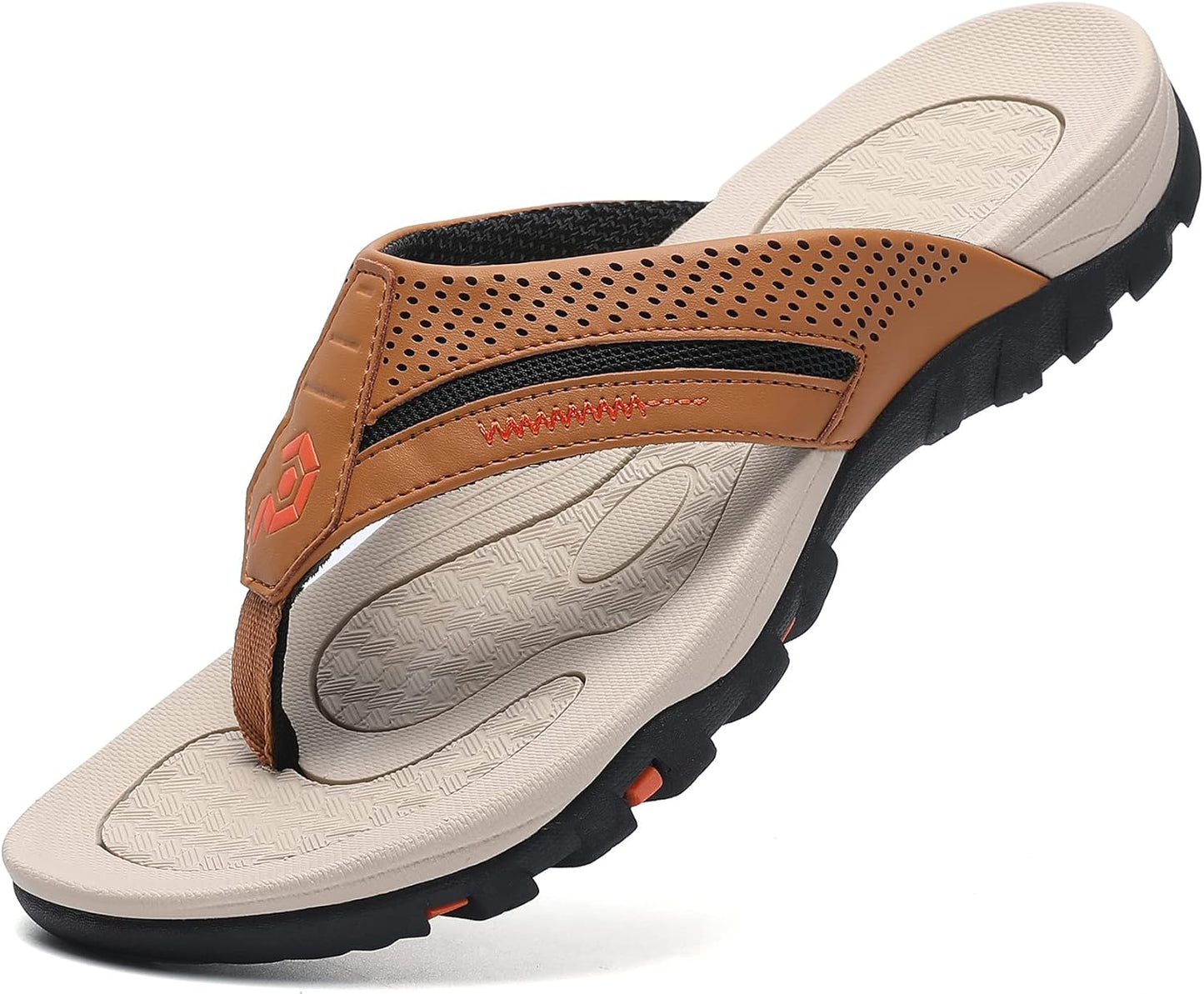Durable Comfort Men's Flip-Flops for Beach and Travel Fun
