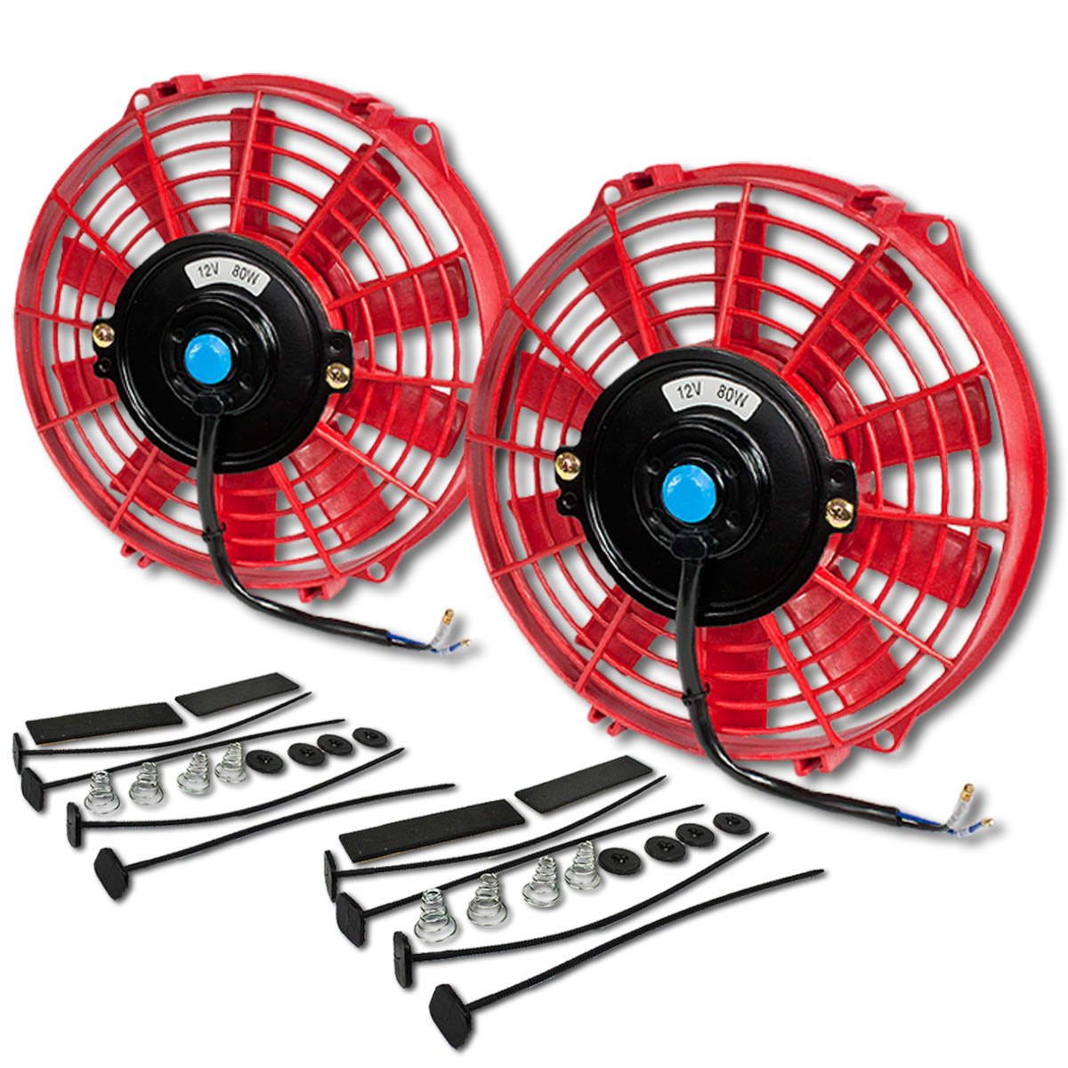 High Performance 9 Inch Electric Cooling Slim Radiator Fan Kit