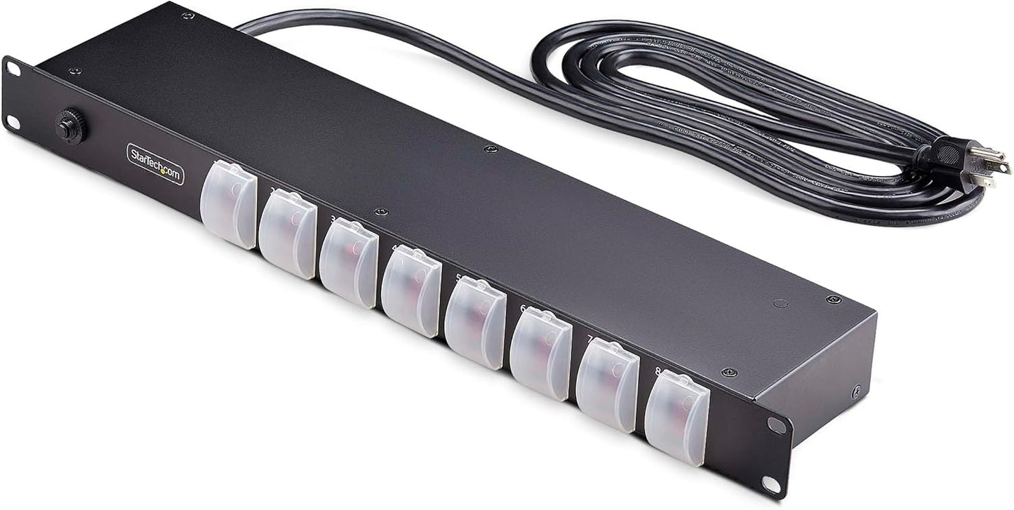 8-Outlet Horizontal Rack Mount PDU for Efficient Power Management