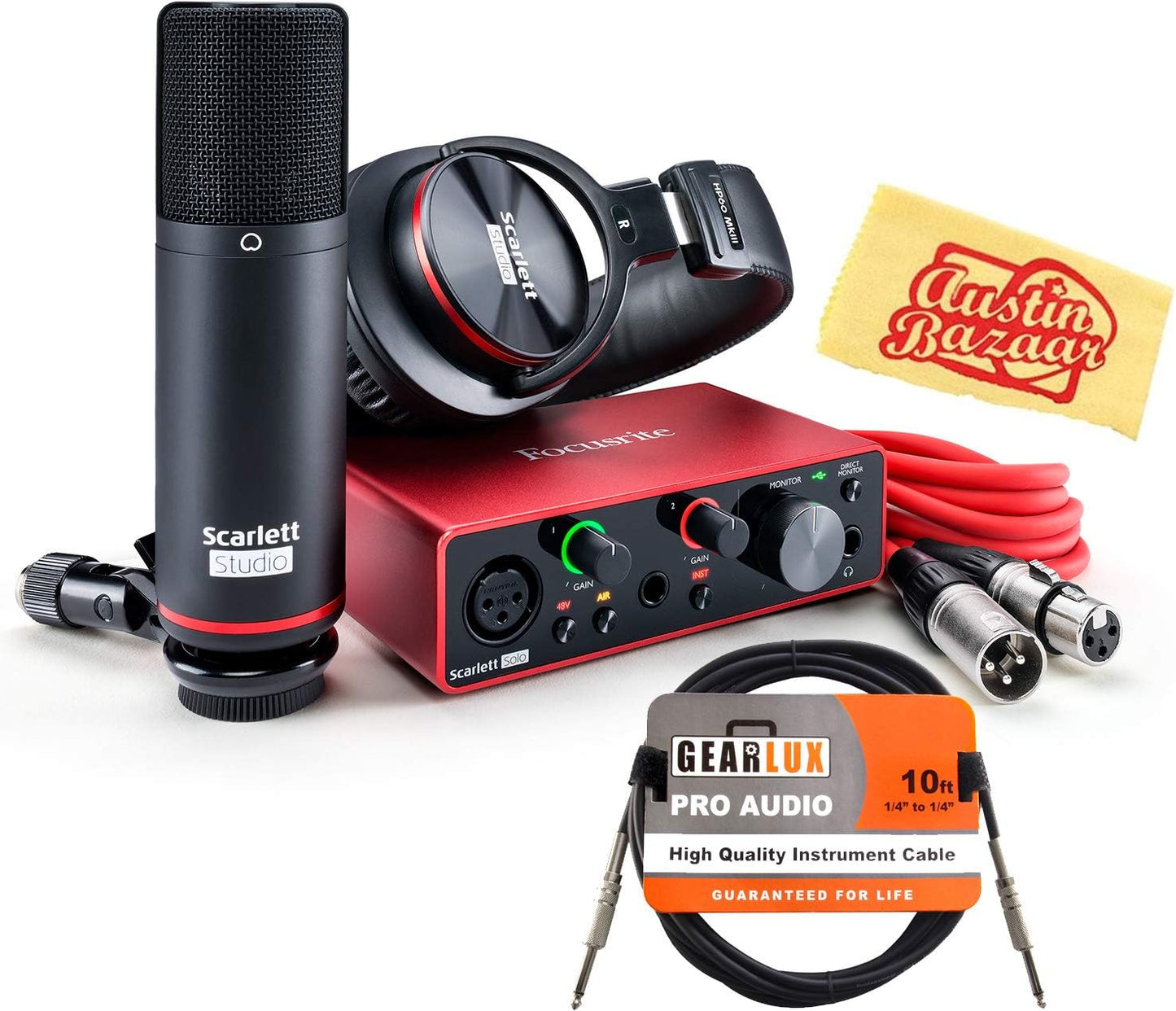 Focusrite Scarlett Solo 3rd Gen USB Audio Interface Studio Bundle