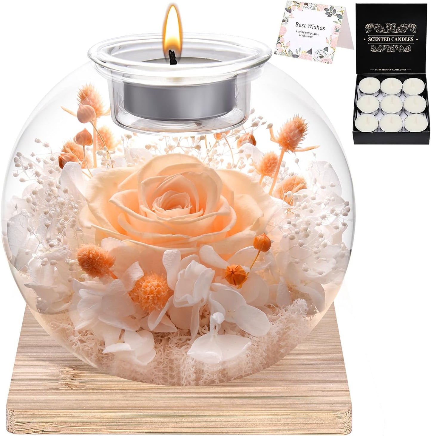 Preserved Roses in Glass Dome - Romantic Gifts for Her