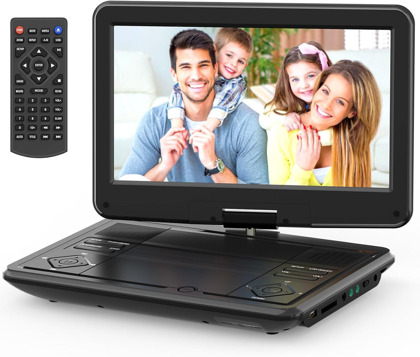 12.5 Portable DVD Player with Swivel Screen and Long Battery Life