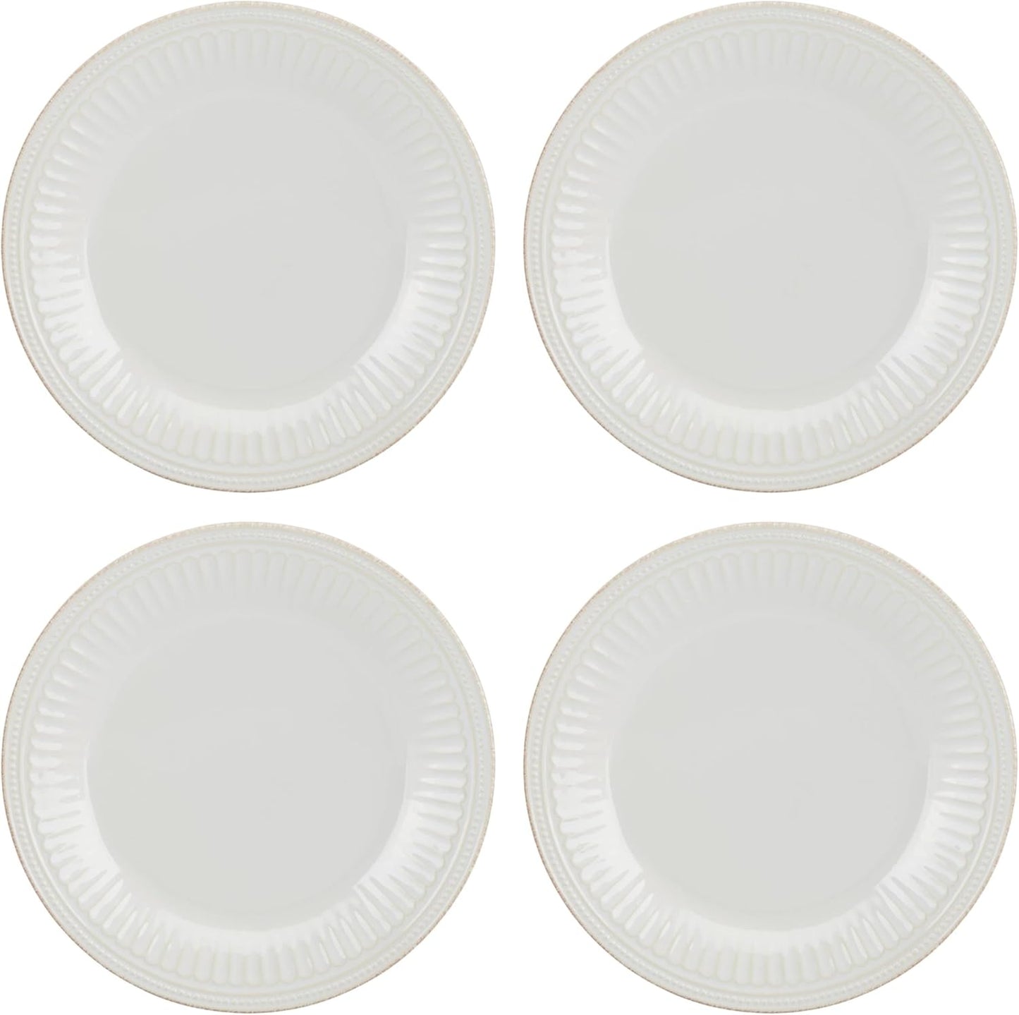 Lenox French Perle Groove Dinner Plates Set Of 4 - Elegant Dining
