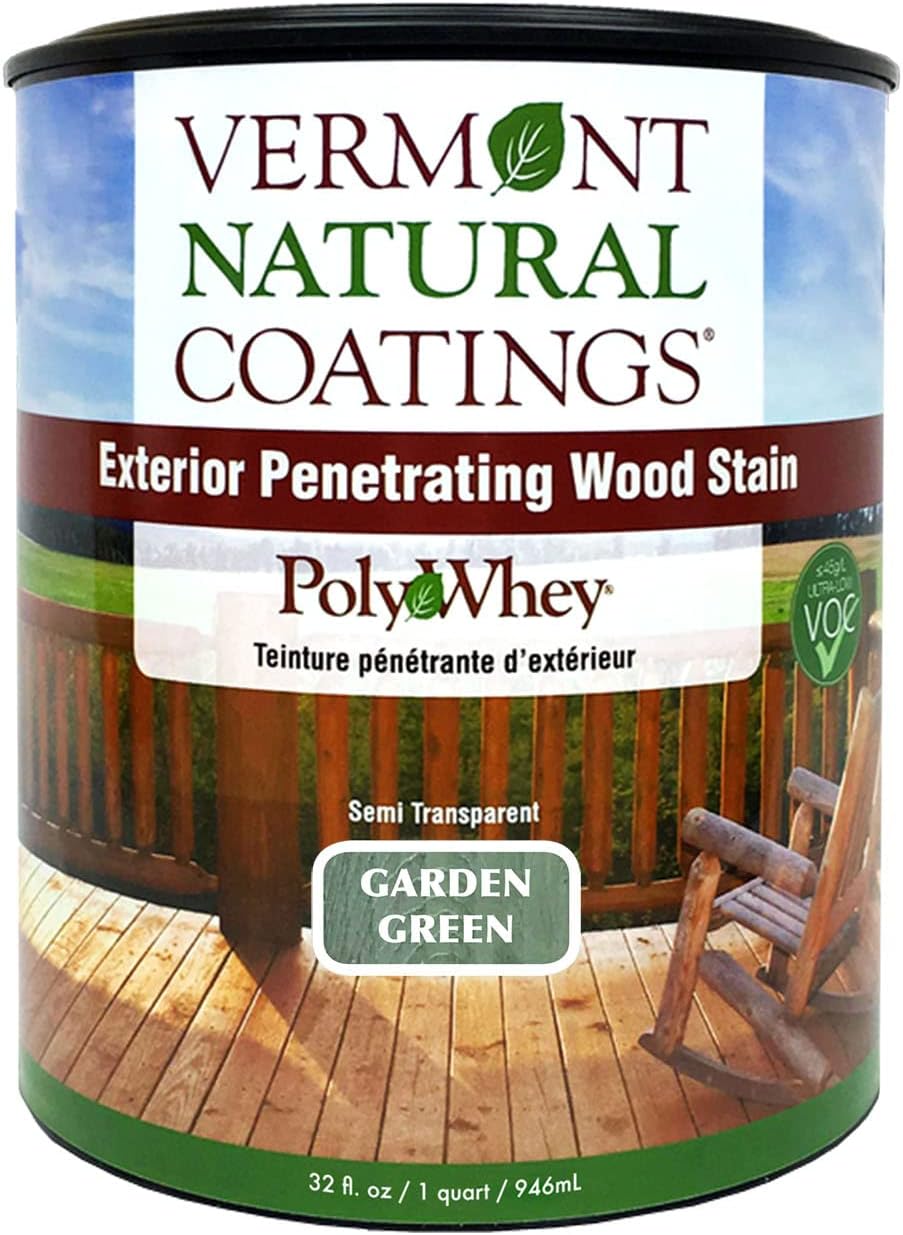 PolyWhey Exterior Penetrating Stain in Garden Green - Quart Size