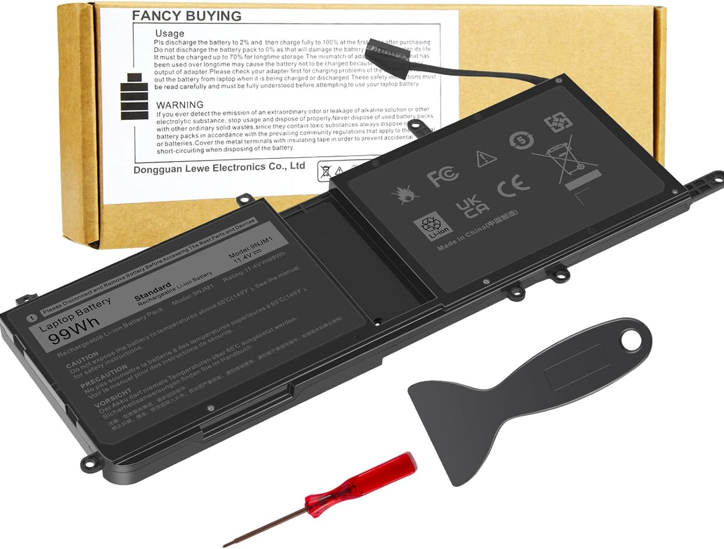 9NJM1 Battery Replacement for Dell Alienware 15 R3 R4 R5 Models