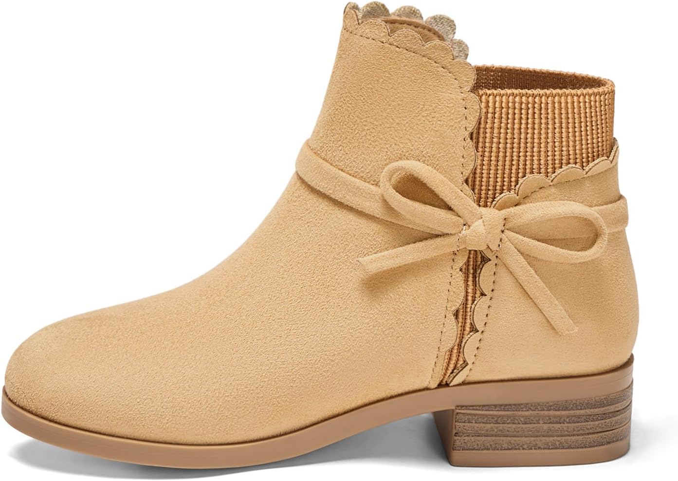 Coutgo Girls Toddler Bow Ankle Boots for All-Day Comfort