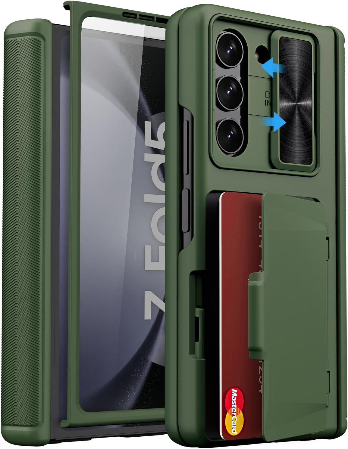 Wallet Case for Samsung Galaxy Z Fold 5 with Camera Lens Cover