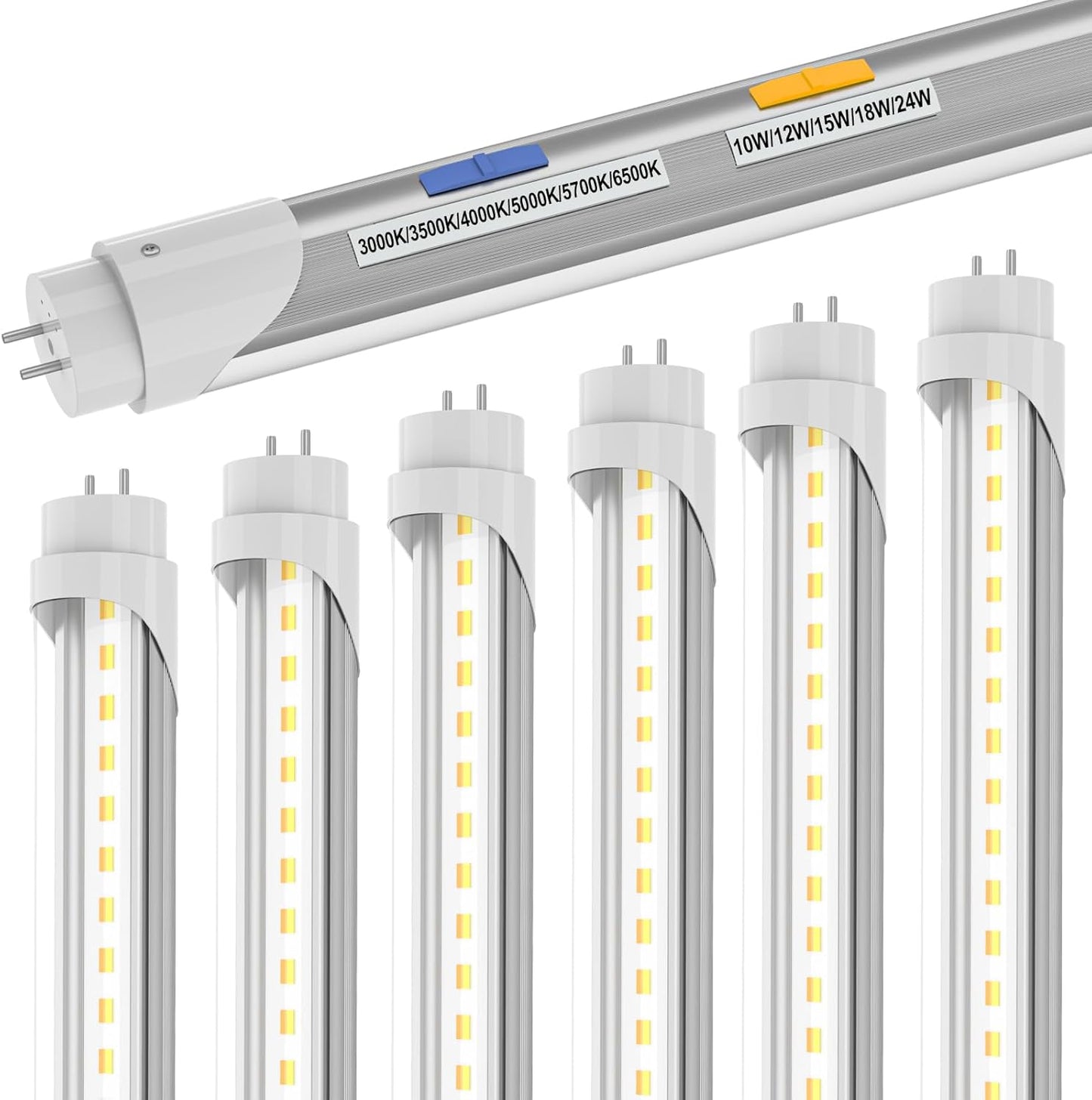 T8 T12 LED Bulbs 4 Foot - Adjustable Wattage & Color Options
