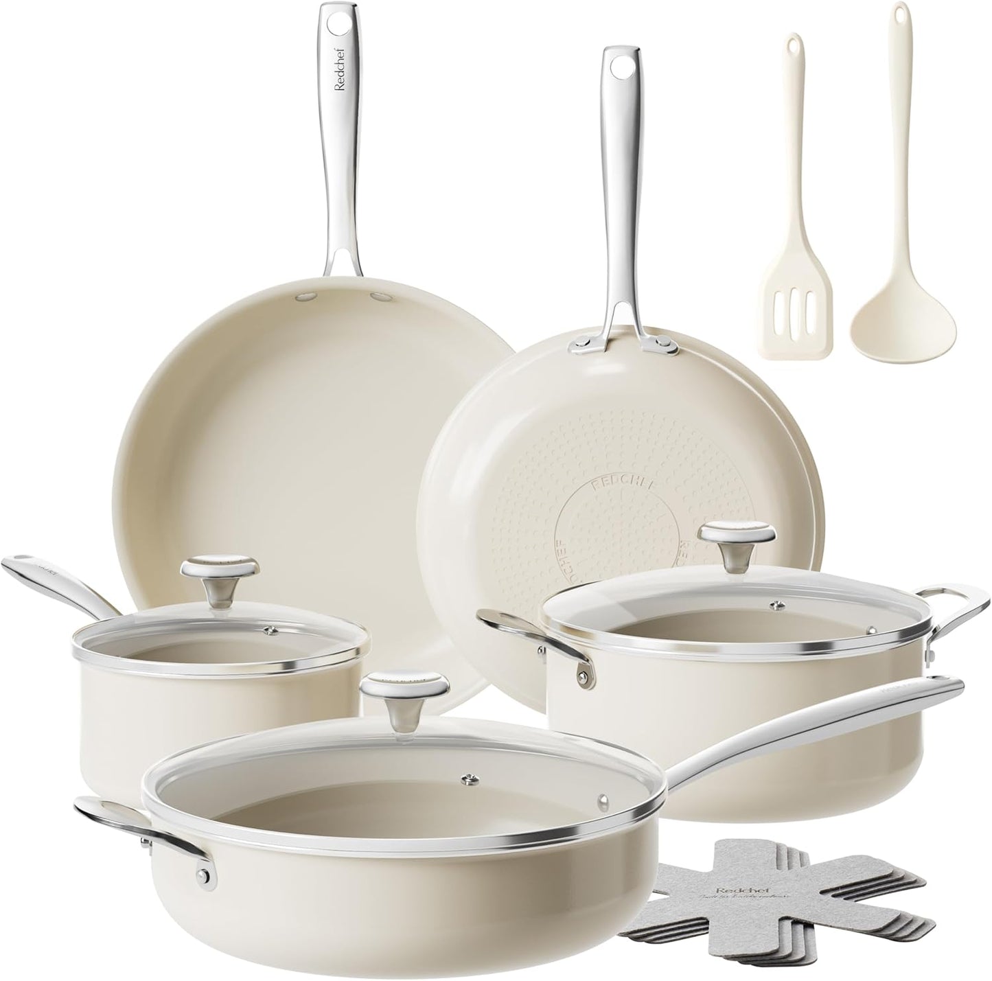 Redchef Ceramic Nonstick Cookware Set for Healthy Cooking