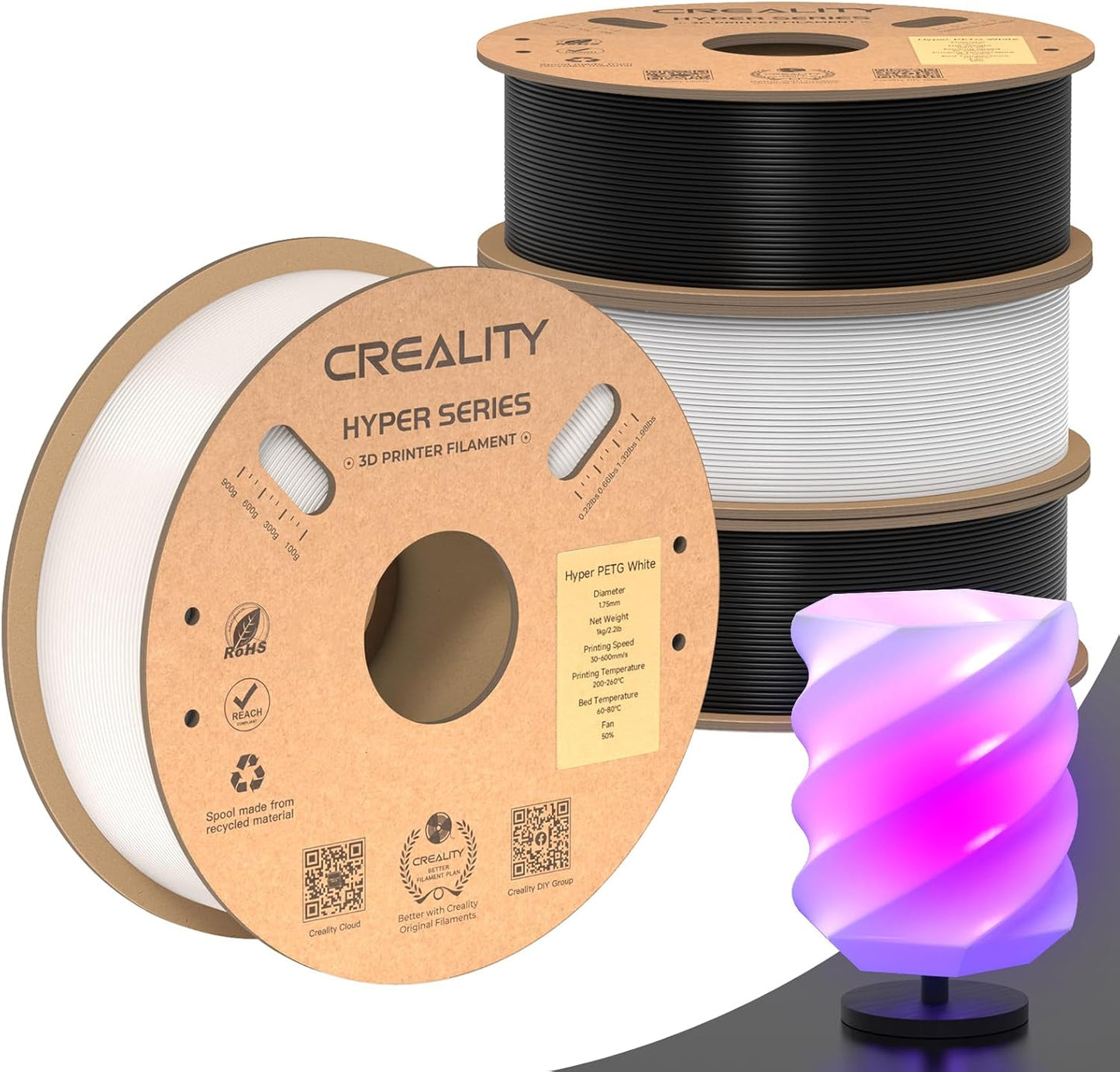 Creality Hyper PETG Filament for High-Speed 3D Printing