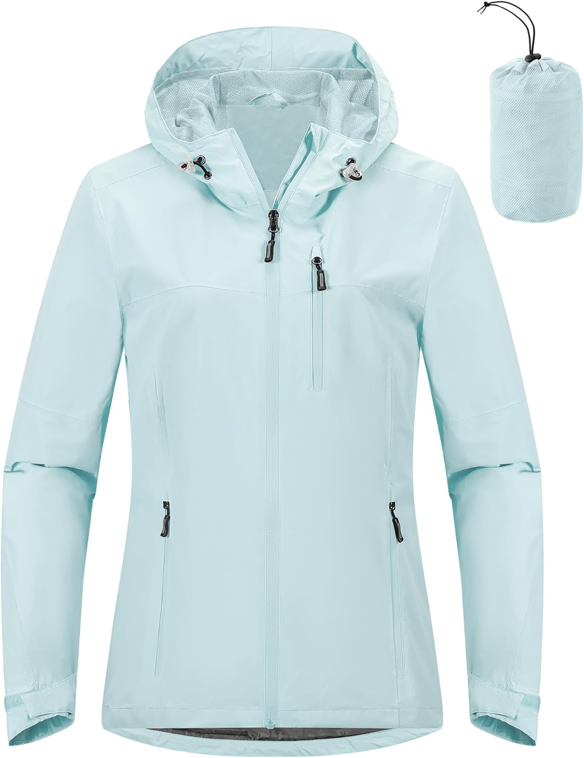 Packable Rain Jacket for Women - Lightweight Waterproof Cycling Gear