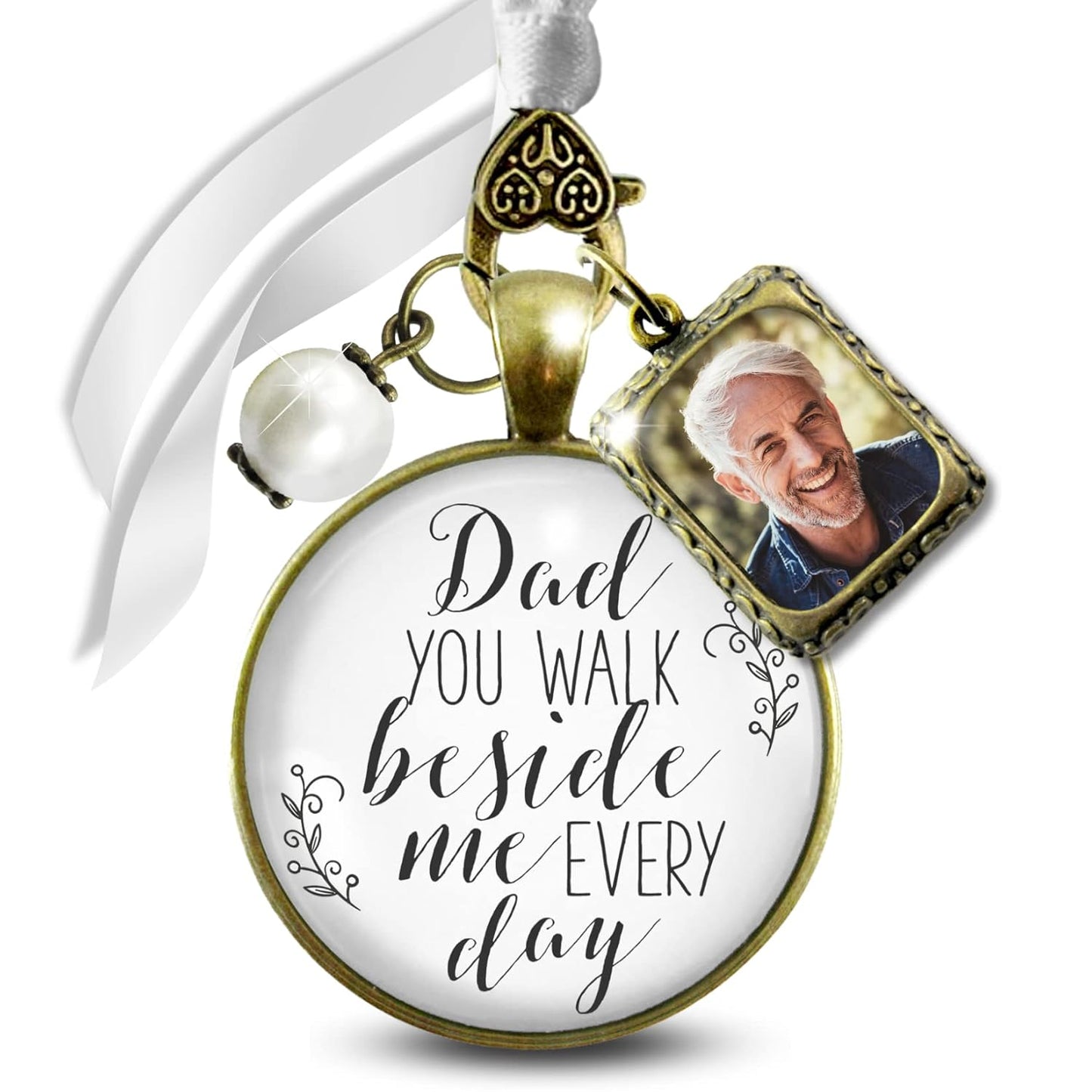 Bouquet Photo Charms Customize Heart Charm for Wedding Keepsake