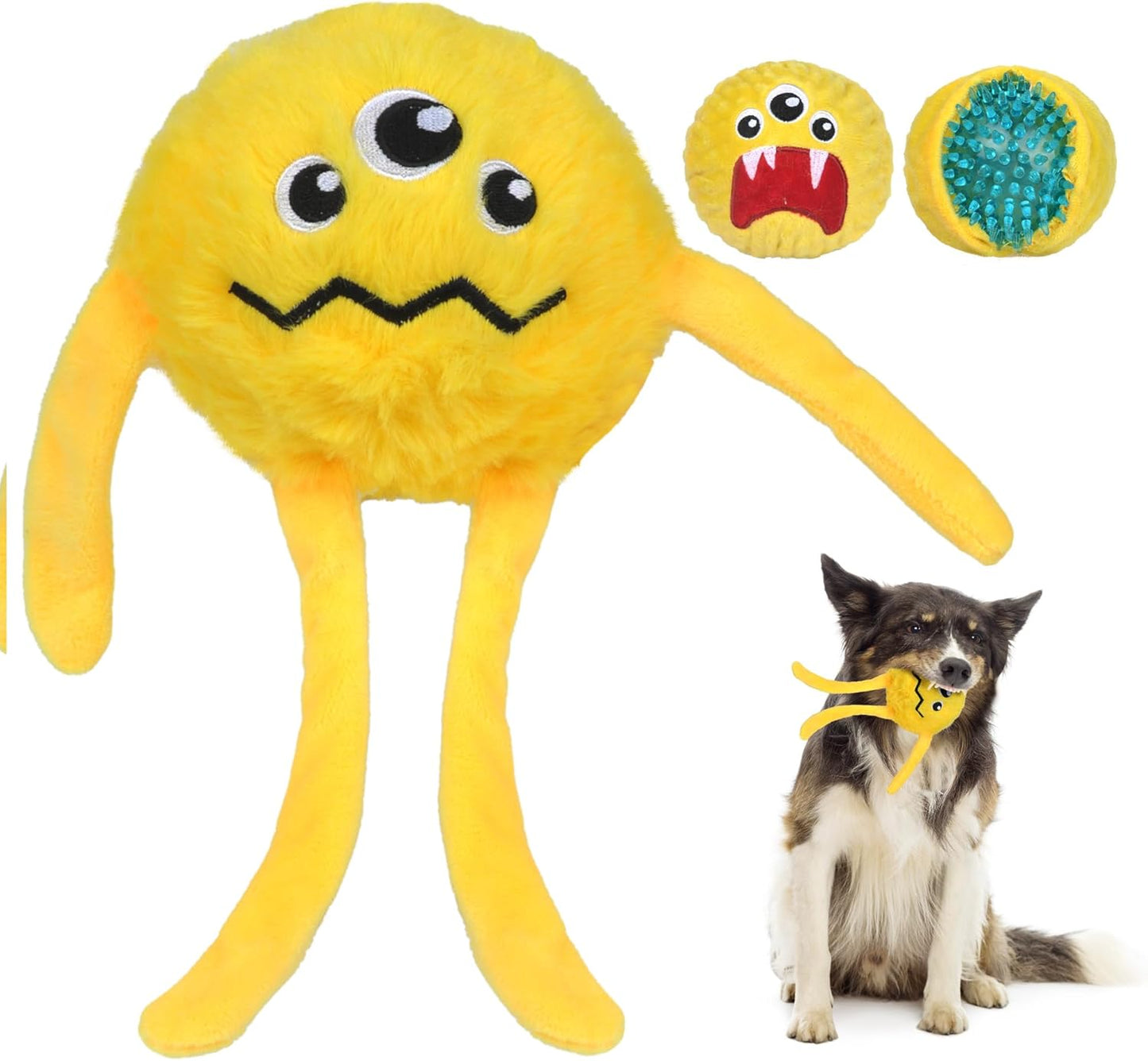 Fida 3in1 Dog Chew & Squeaky Toy Set - Keep Your Dog Busy!