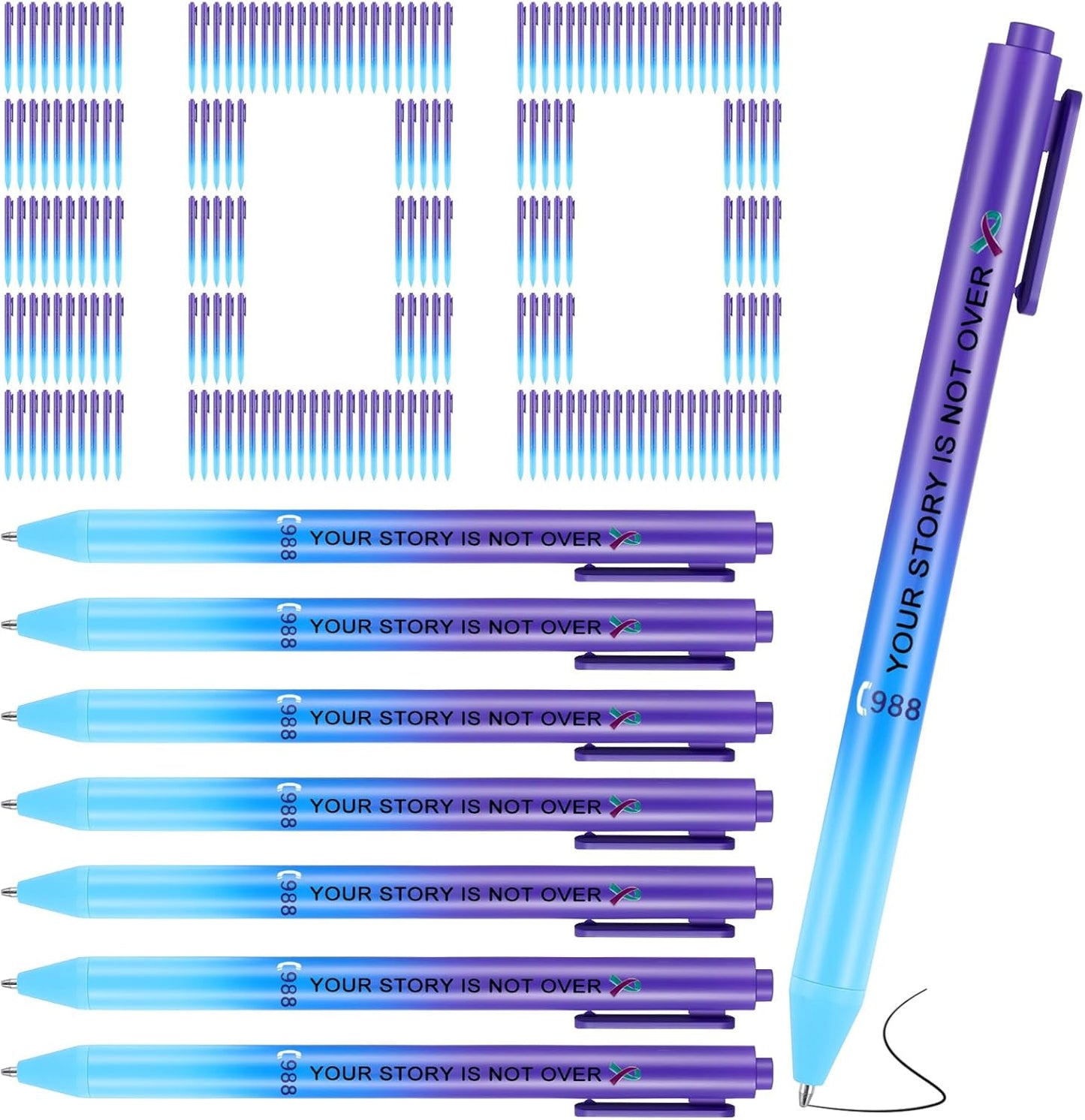 Suicide Prevention Awareness Ribbon Pens for Charity Events