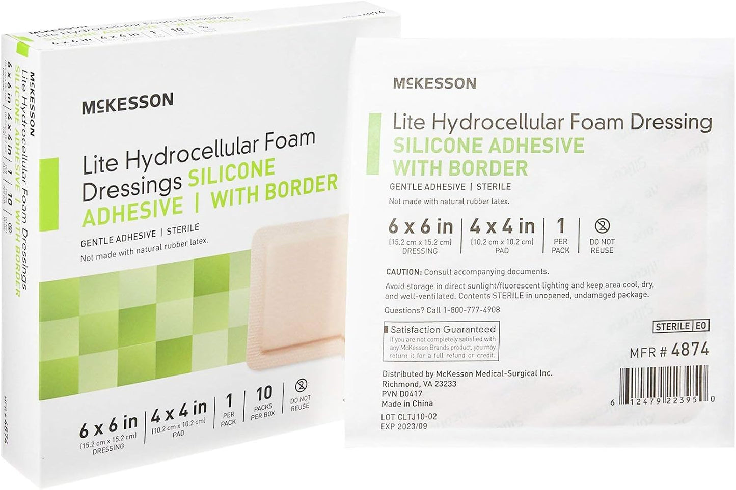 McKesson Lite Hydrocellular Foam Dressings for Wound Care