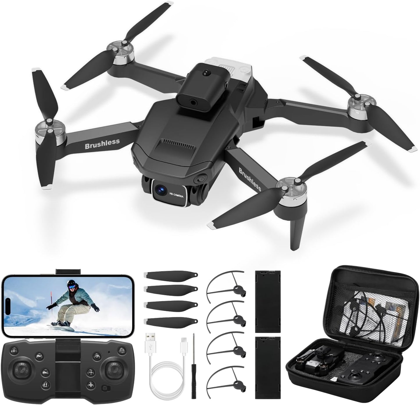 1080P HD Foldable Drone: Easy Flying Fun!