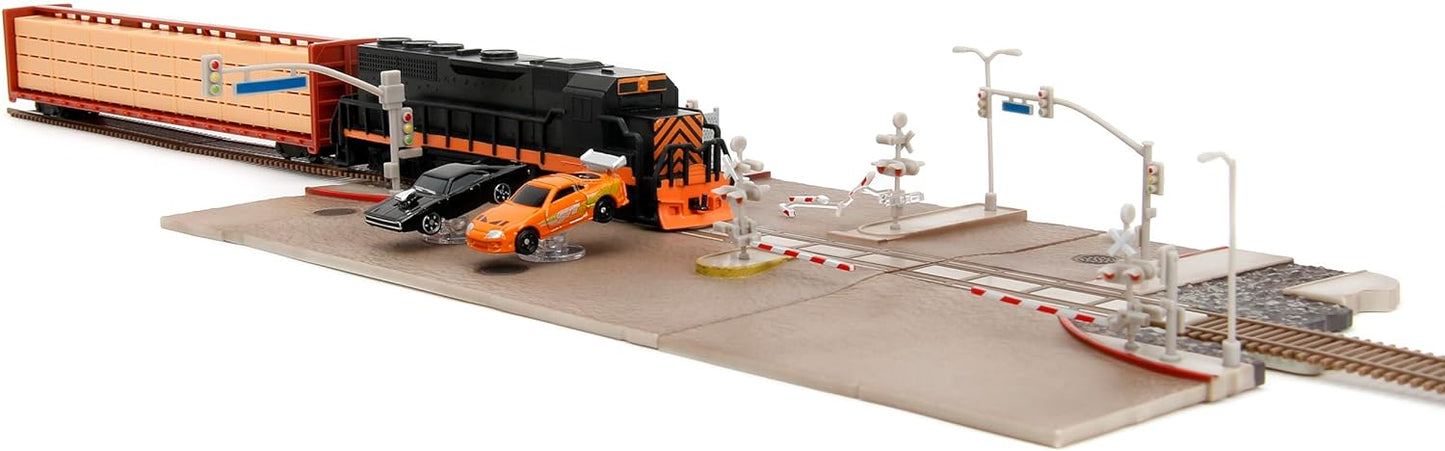 Jada Toys Fast & Furious Train Set with 2 Die-Cast Cars