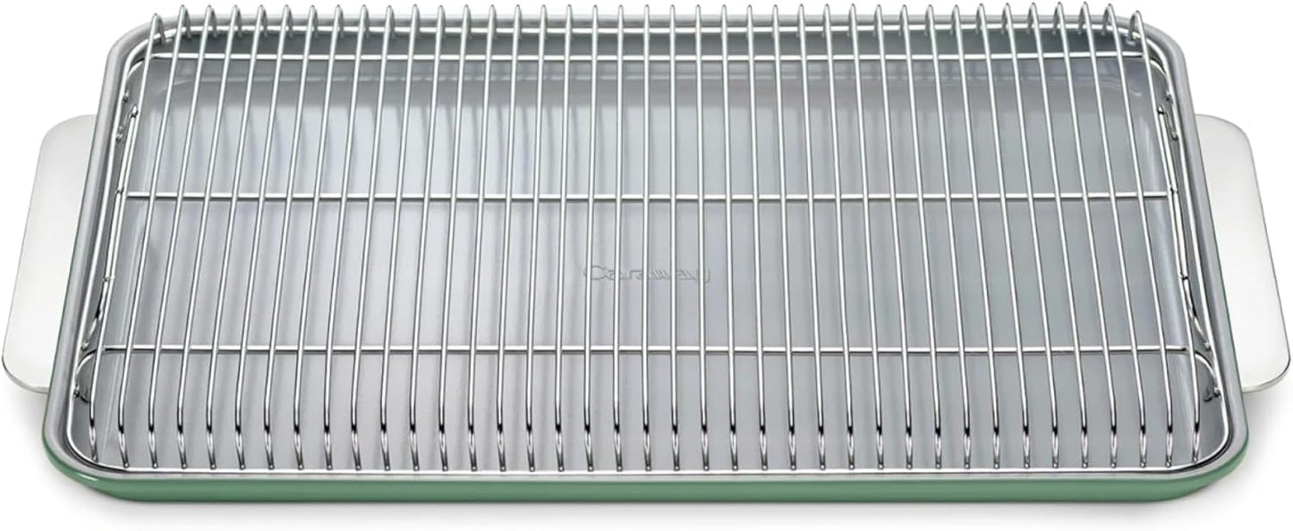 Caraway Non-Stick Ceramic Baking Sheet & Cooling Rack for Baking