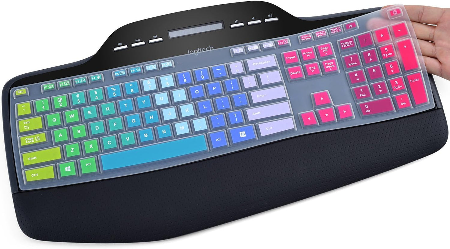 Vibrant Rainbow Keyboard Cover for Logitech MK710