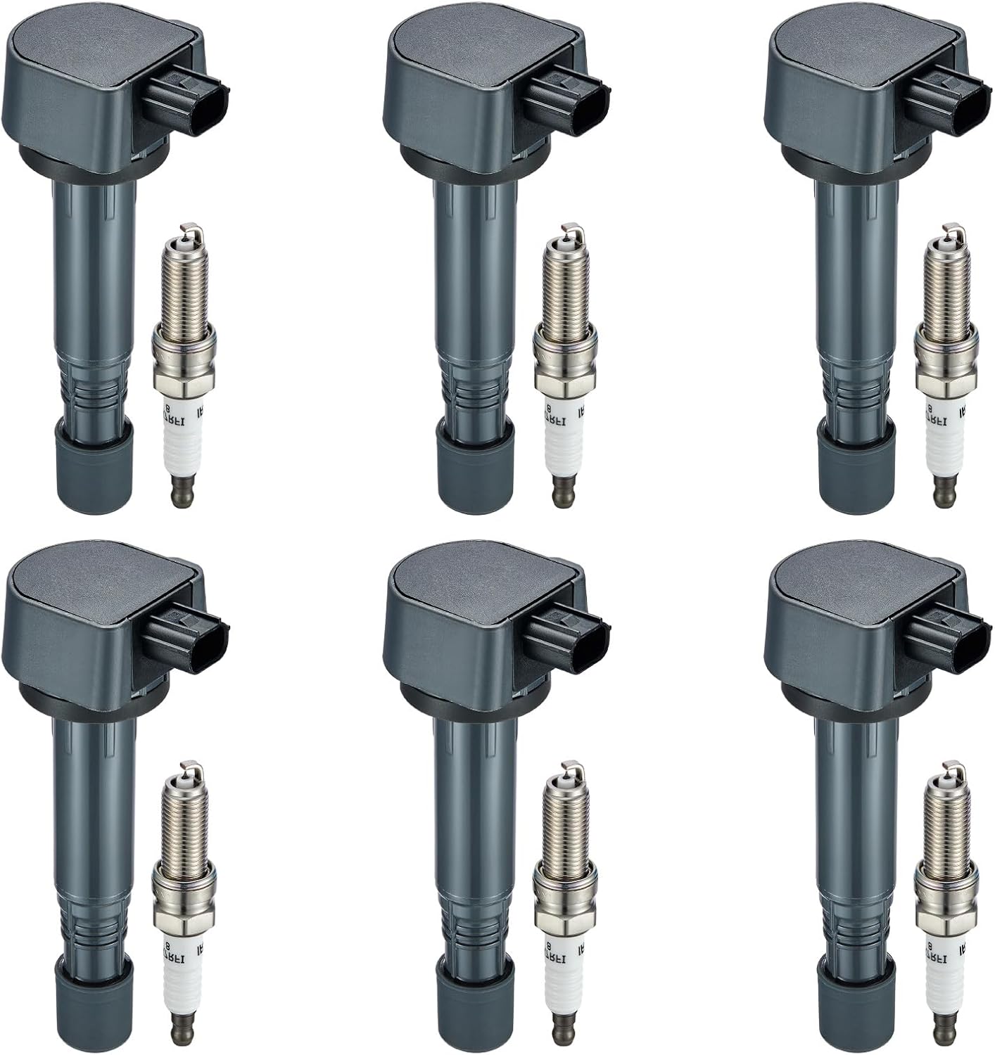 Set of 6 Ignition Coil Pack and Iridium Spark Plugs for Acura