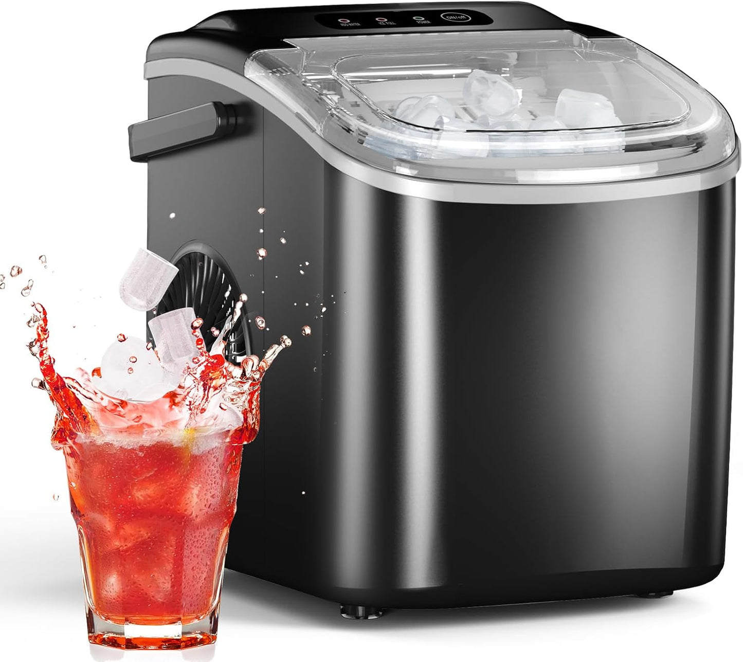 Fast 9pcs Ice in 8mins! Electactic Self-Cleaning Ice Maker
