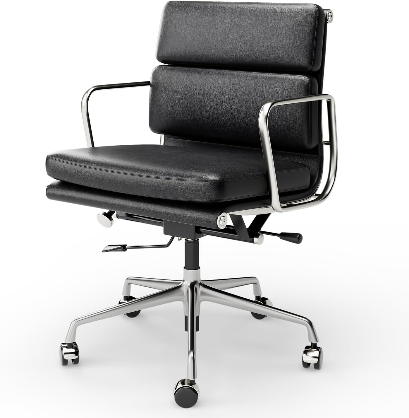 Modern Leather Office Chair with Lumbar Support