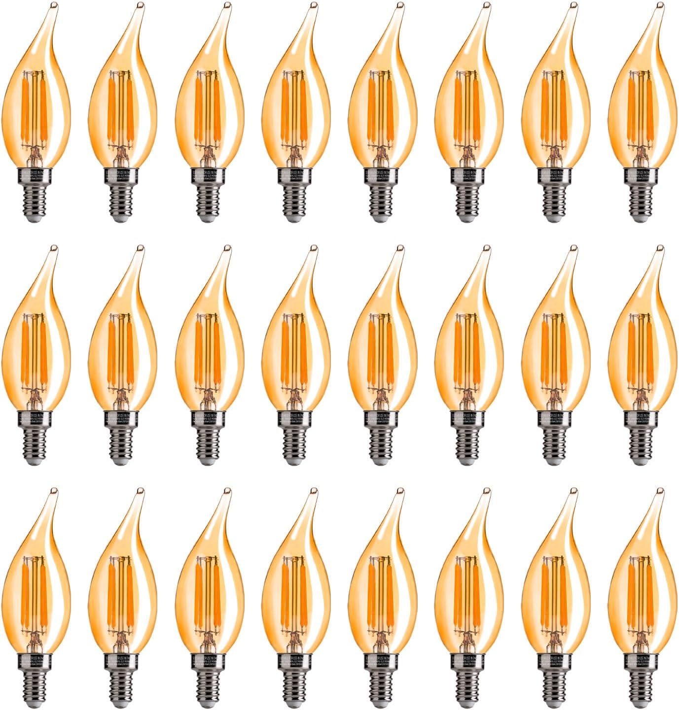 FLSNT CA11 E12 LED Chandelier Light Bulbs for Home Lighting