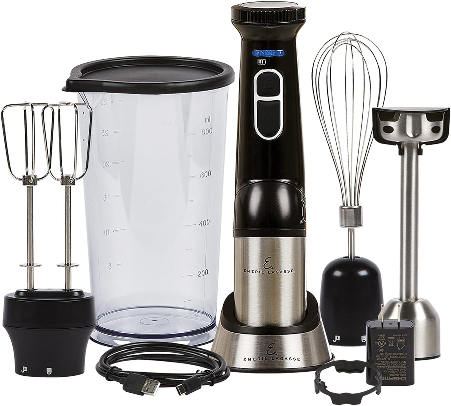 Emeril Cordless Blender Set - Whisk & Beaters Included