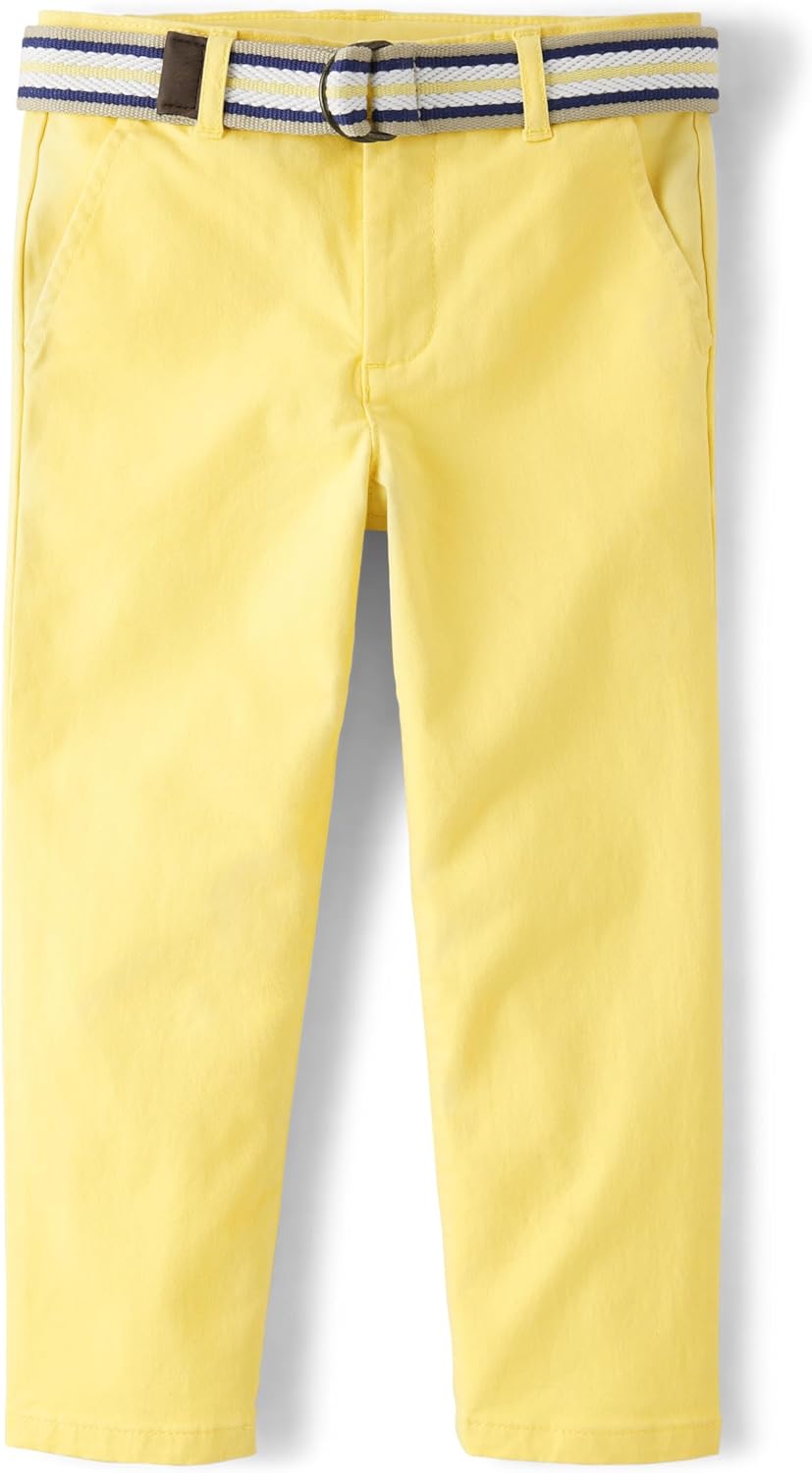 Stylish Baby Boys' and Toddler Belted Chino Pants for Spring Fun