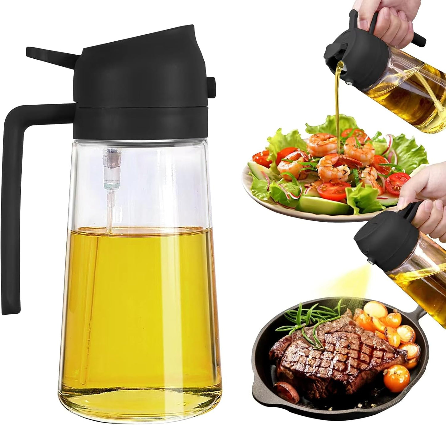 2-in-1 Oil Sprayer & Dispenser - Versatile Kitchen Essential