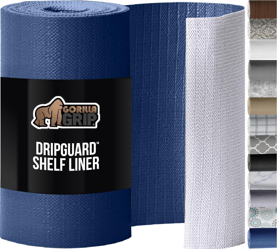 GORILLA GRIP DripGuard Shelf Liner for Kitchen and Cabinets