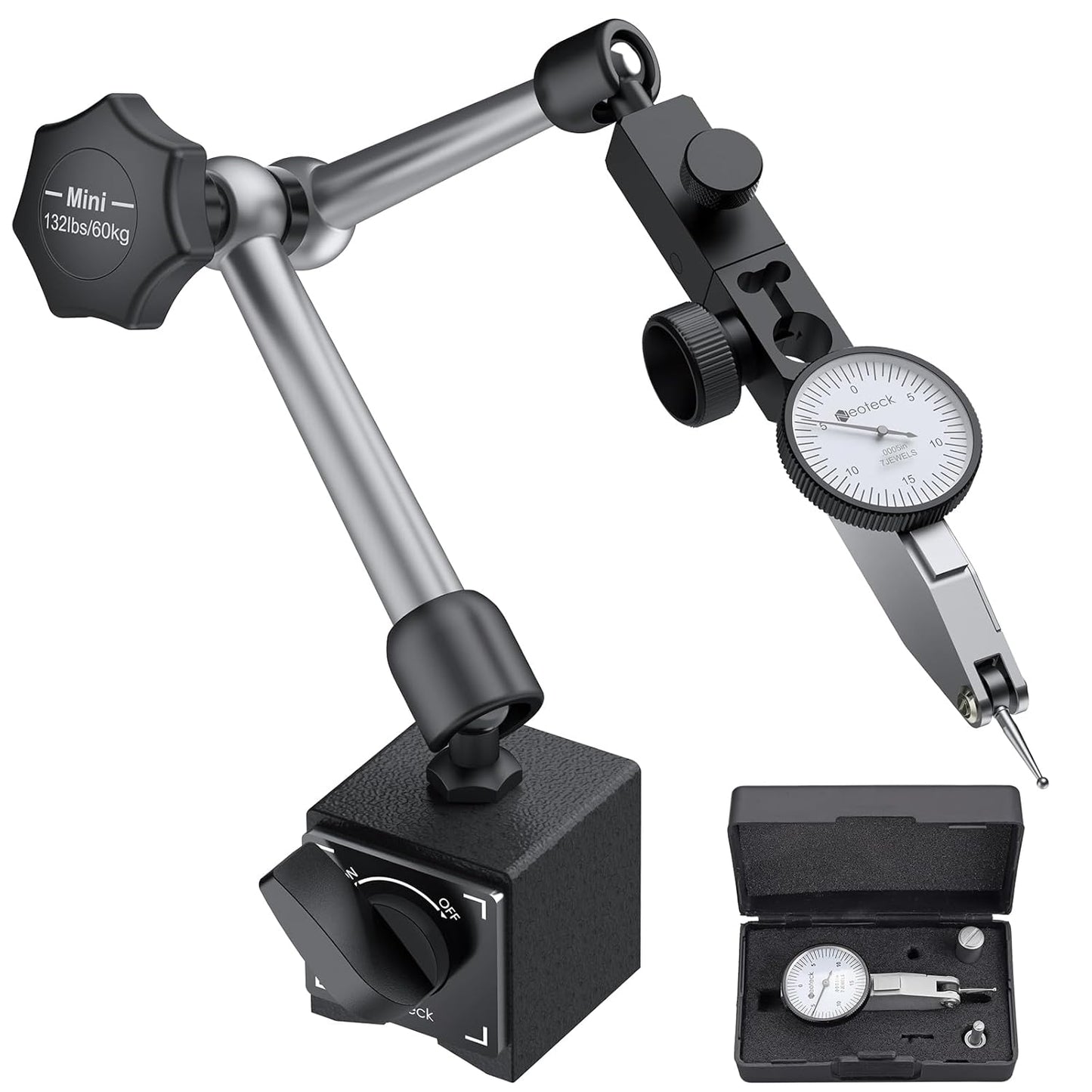 Neoteck Dial Test Indicator Set with Magnetic Base for Precision