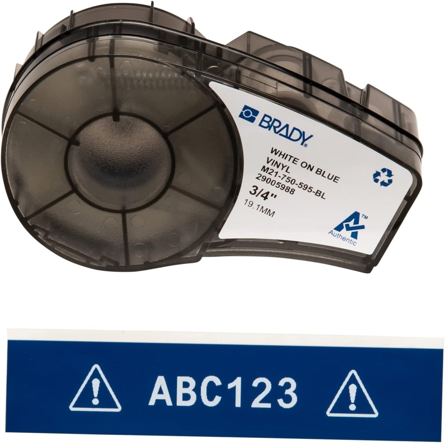 Brady Authentic All-Weather Vinyl Label for Indoor/Outdoor Use